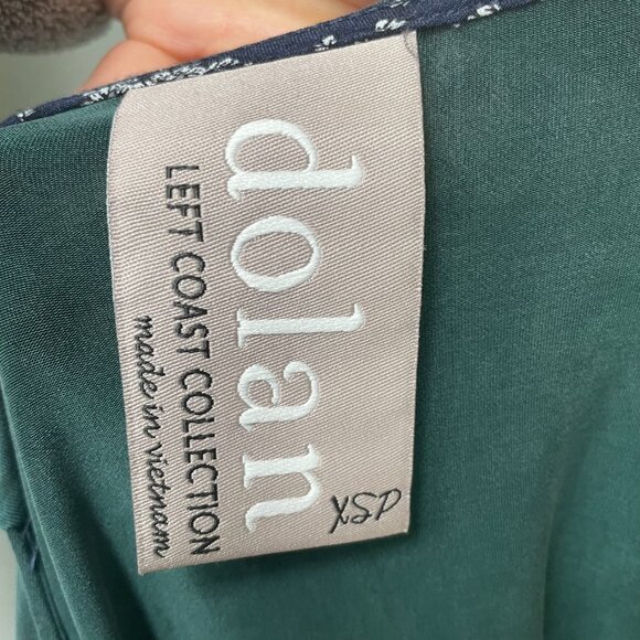 Anthropologie Dolan Tunic Dress Green Short Sleeve Soft Shift XSP‎ XS Petite - Picture 5 of 11